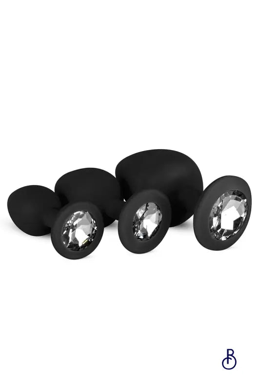 Kit entrainement 3 Butt plugs noir - Easy Toys - Boudoir
