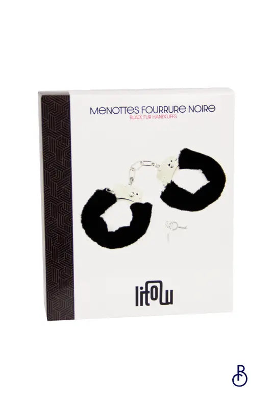 Menottes fourrure noire - Litolu - Boudoir Nimois