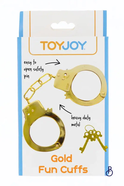 Menottes métal dorées - Toy Joy - Boudoir Nimois