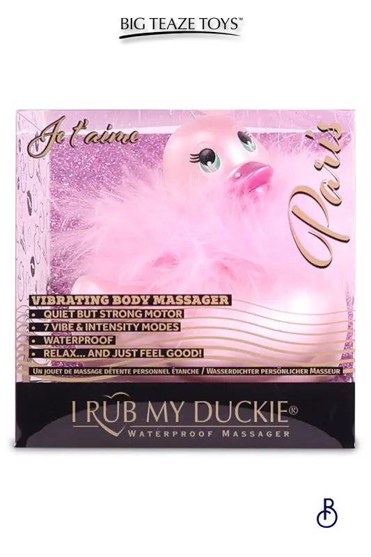 Mini Canard Vibrant Duckie Paris Rose - Boudoir Nimois