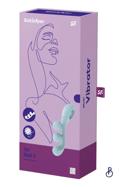 Multi-vibromasseur Tri Ball 2 bleu - Satisfyer - Boudoir
