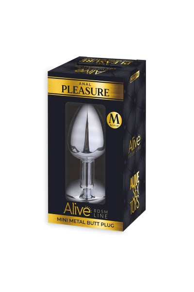 Plug anal métal bijou bleu M – Alive