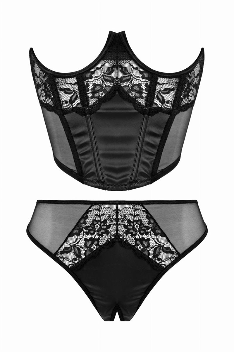 Ensemble Lingerie bustier et string Tiara