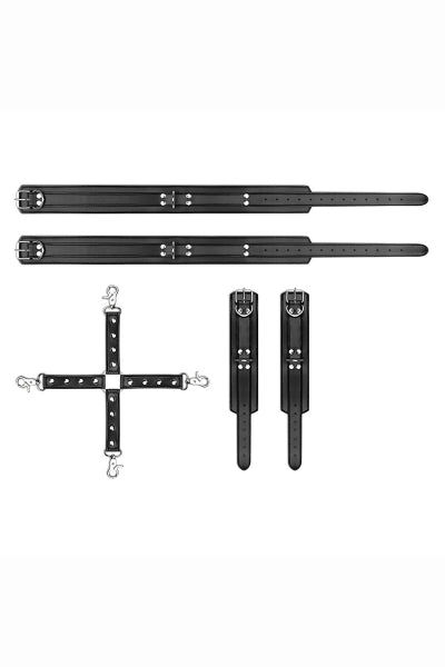 BDSM-Set: Handschellen und Hogtie-Kreuz