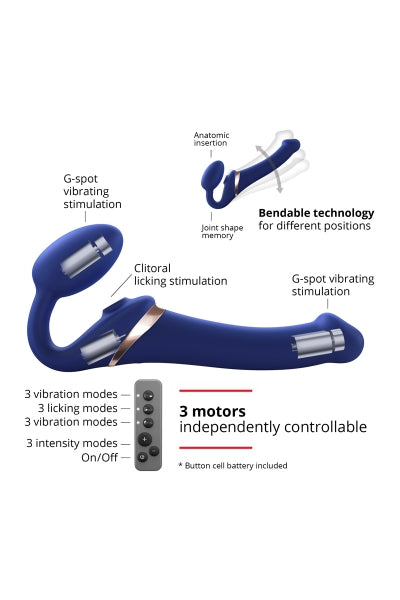 Gode ceinture Multi Orgasm bleu nuit M