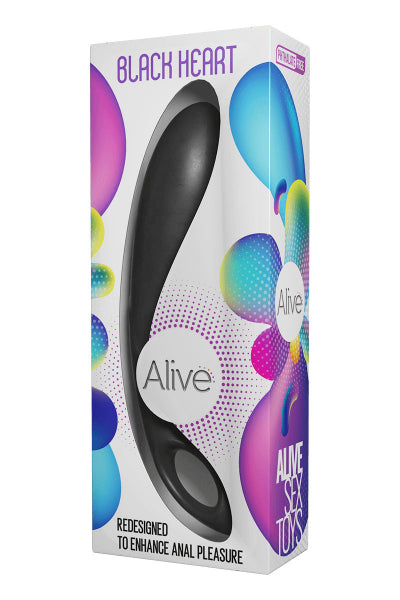 Plug anal Black Heart en silicone – Alive