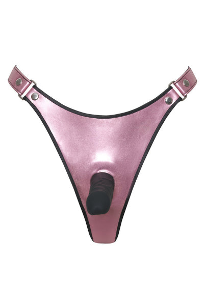 Gode ceinture string Bad Kitty rose S/M