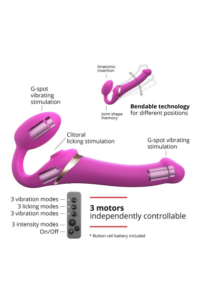Gode ceinture Multi Orgasm fuchsia S Strap-On-Me
