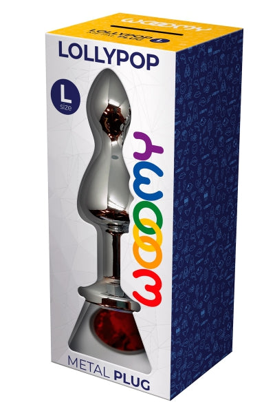 Plug anal bijou Lollypop rouge L – Wooomy