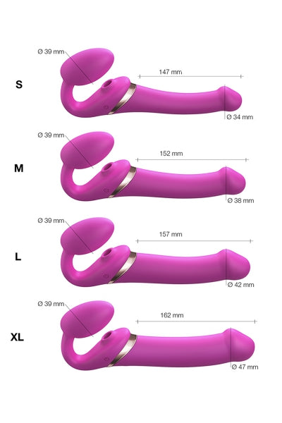 Gode ceinture Multi Orgasm fuchsia S Strap-On-Me