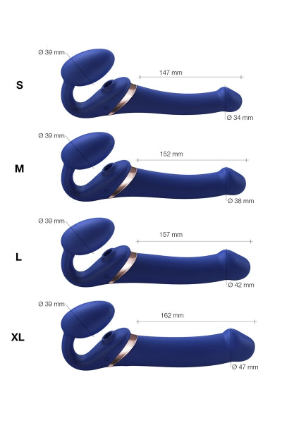 Gode ceinture Multi Orgasm bleu nuit M