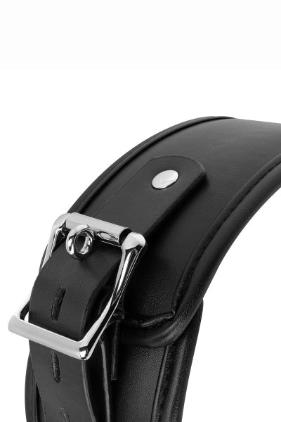 BDSM-Handschellen, Oberschenkel und Handgelenke, schwarz
