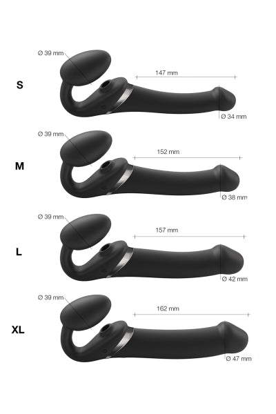 Gode ceinture Multi Orgasm noir XL Strap-On-Me