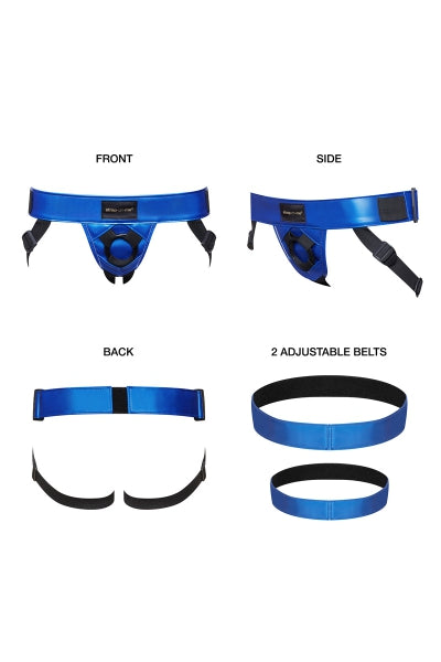 Harnais gode ceinture Curious bleu Strap-On-Me