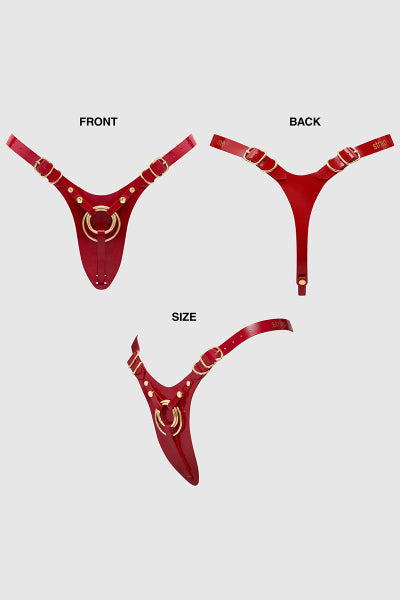 Harnais gode ceinture Fabulous rouge
