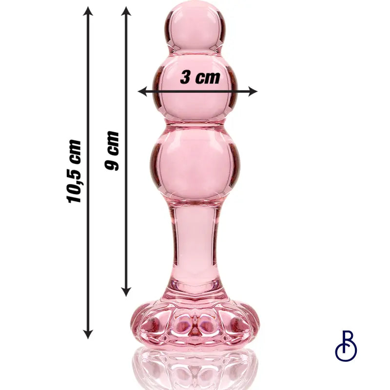 Plug Anal en Verre Rose Modèle 1 - Boudoir Nimois