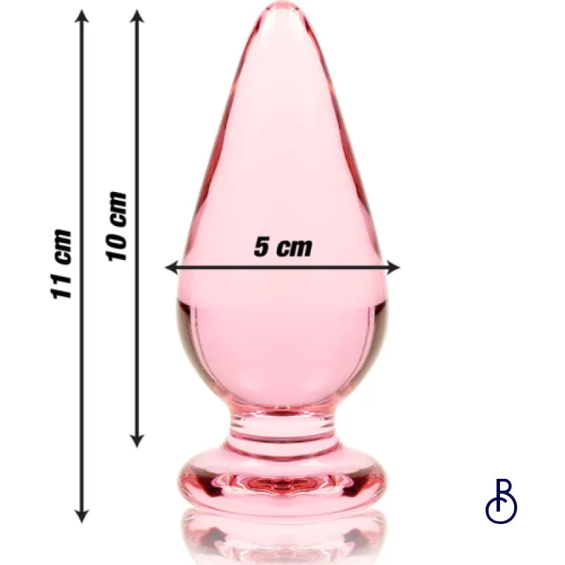 Plug Anal en Verre Rose Modèle 4 - Boudoir Nimois