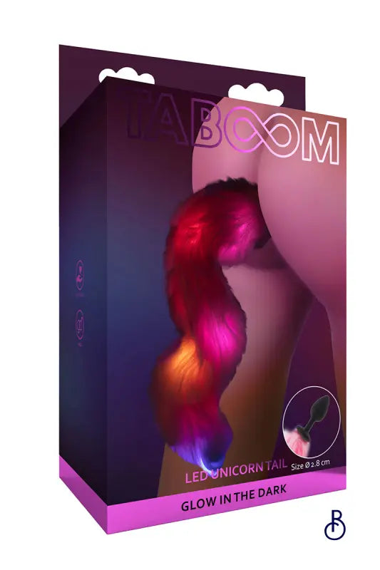 Plug anal Licorne avec queue lumineuse - Taboom - Boudoir