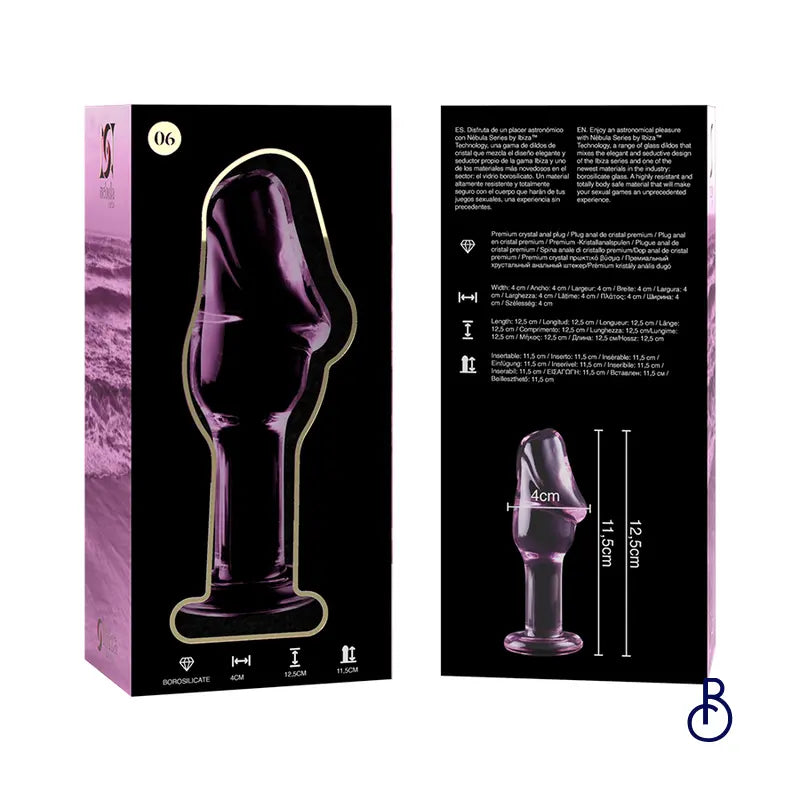 Plug Anal Verre Rose Modèle 6 - Boudoir Nimois