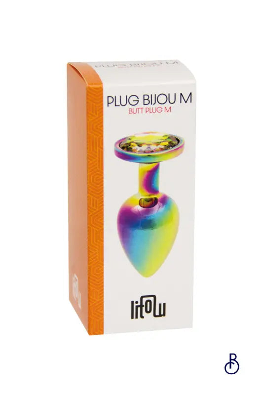 Plug bijou arc-en-ciel M - Litolu - Boudoir Nimois