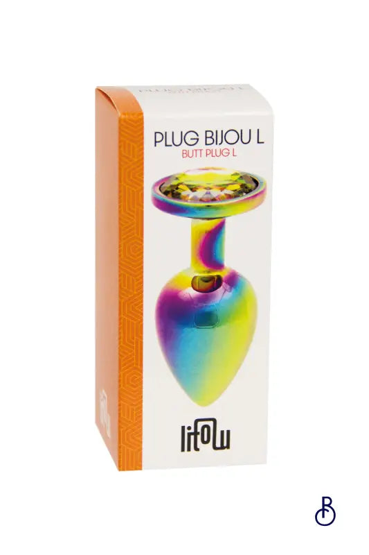 Plug bijou arc-en-ciel M - Litolu - Boudoir Nimois