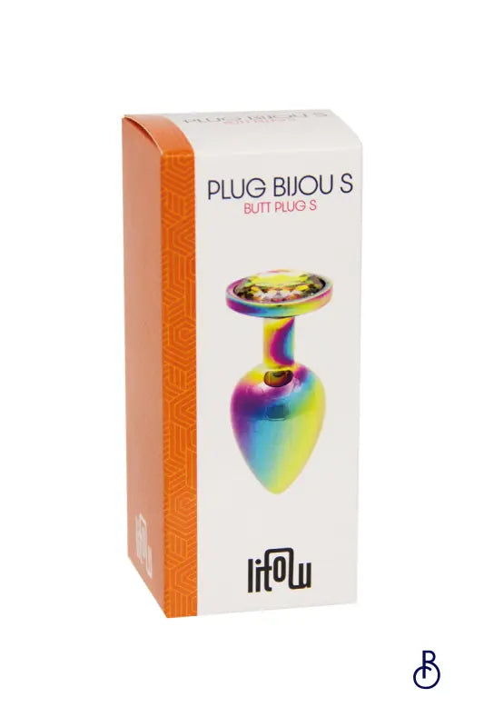 Plug bijou arc-en-ciel M - Litolu - Boudoir Nimois