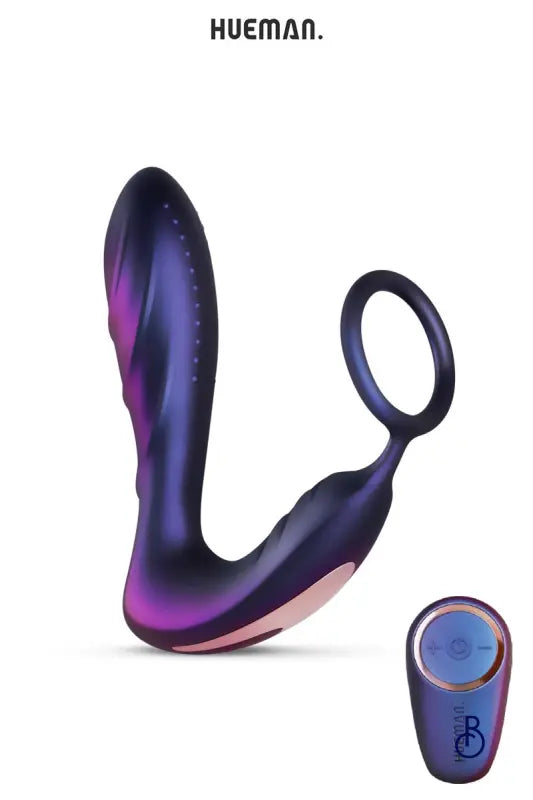 Plug vibrant et cockring Black Hole - Hueman - Boudoir