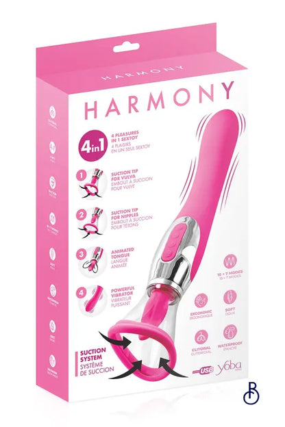 Stimulateur 4 en 1 Harmony fuchsia - Yoba - Boudoir Nimois