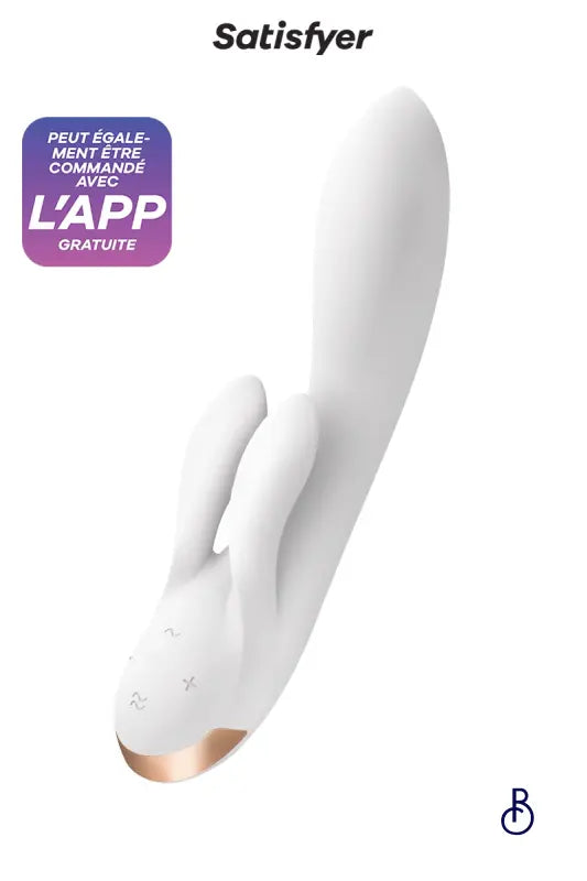 Vibromasseur Connecté Double Flex Blanc - Boudoir Nimois